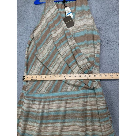 Tommy Bahama Dress Womens XL Coffee Linen Blend Gold Metallic Maxi Ladies NEW - Picture 11 of 13